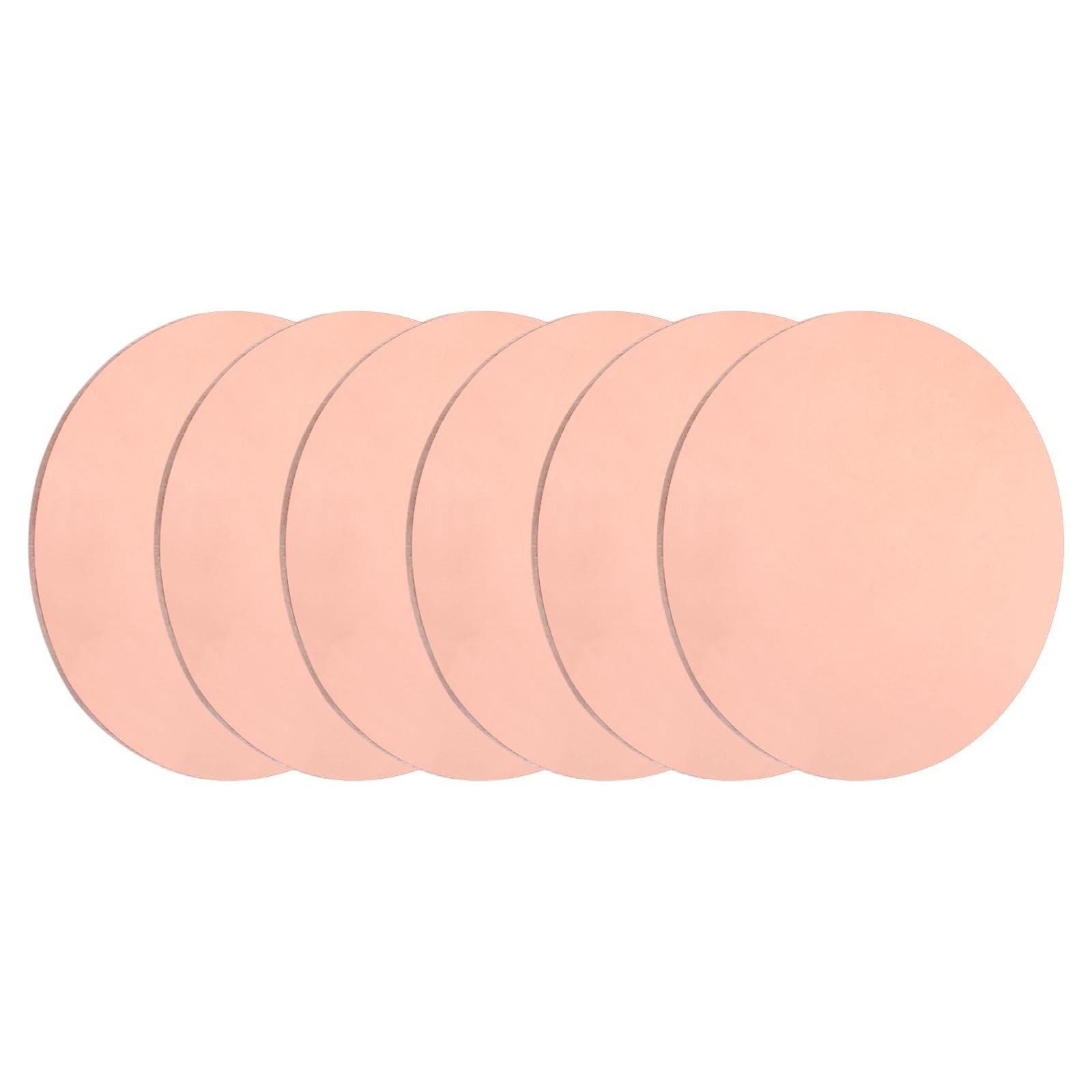 uxcell Copper Round Plate T2 0.04″ Thick 4″ Diameter 3Pcs