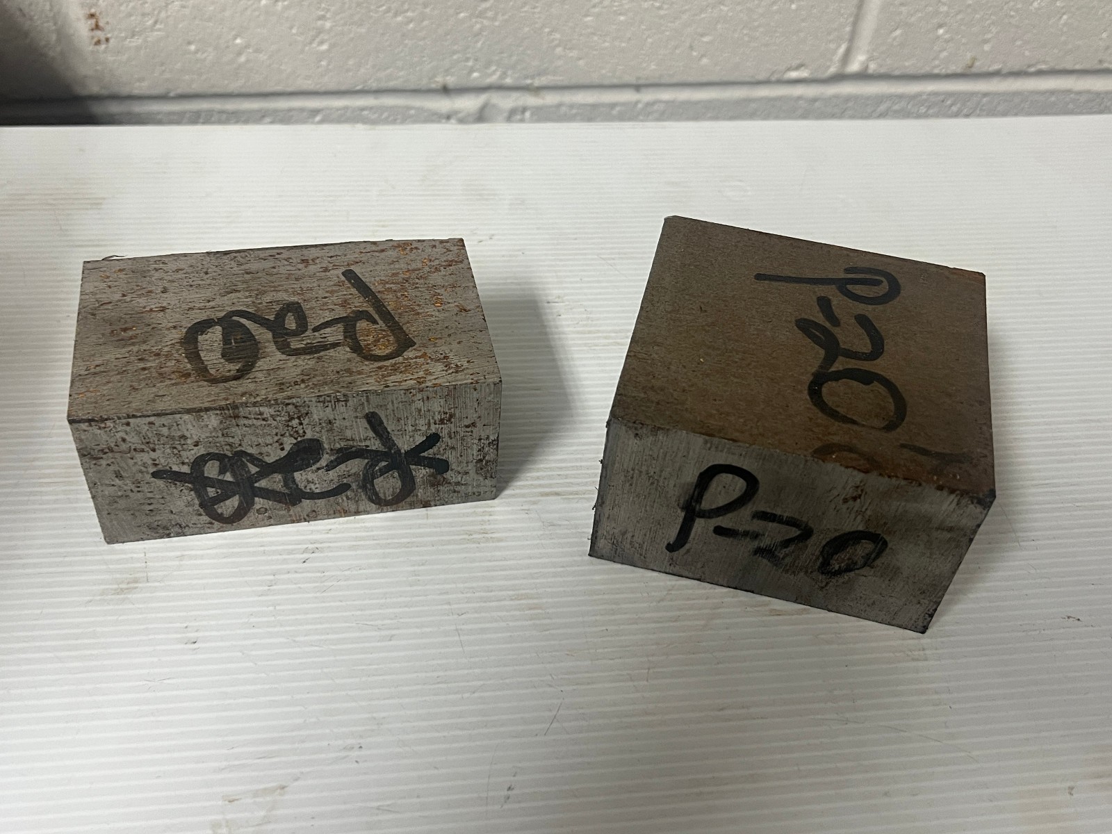 P20 tool steel lot cut offs 3 1/2 x 3 5/8 x 2 1/4 – 4 1/4 x 2 1/2 x 1 7/8