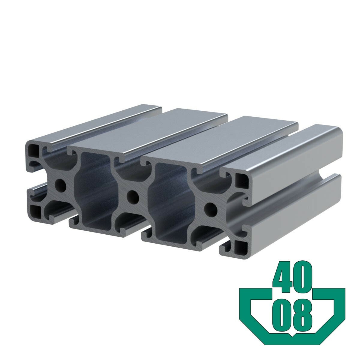 40×120-08 Aluminum T-Slot Profile-8mm T-Slot-6″ Long, (4) Pack