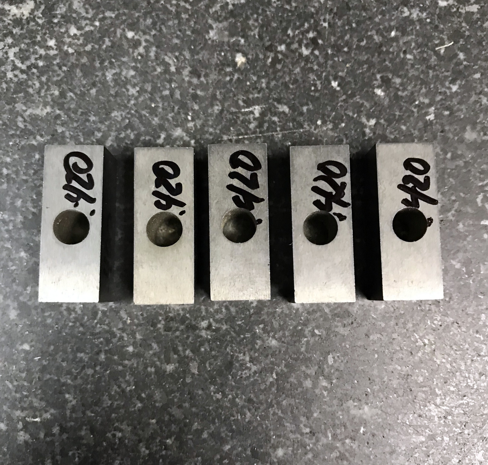 TUNGSTEN CARBIDE VM-15M VISTA METALS GROUND BLOCKS .420 x .400 x 1.060 .230 HOLE