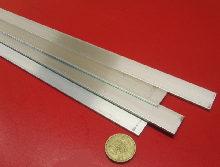 6061 T6 Aluminum Bar, 3/32″ (.093″) Thick x 1.0″ Wide x 36″ Length, 4 Units
