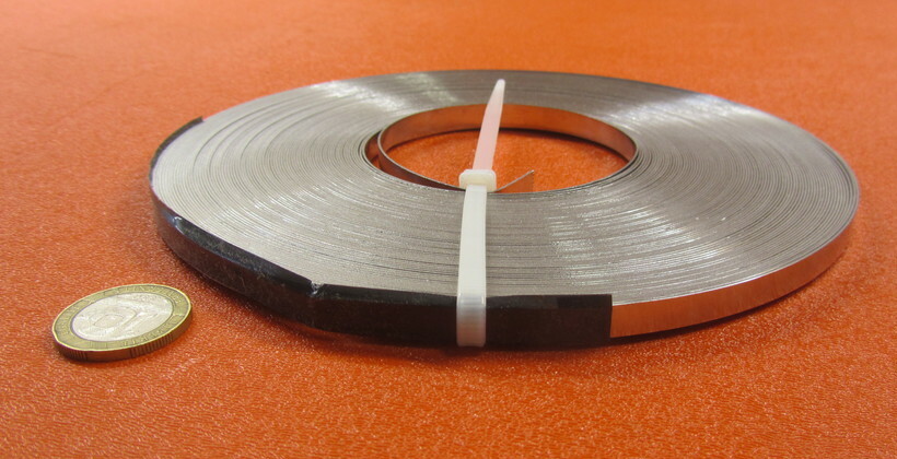 301 Stainless Steel Sheet Shim, .025″(+/-.0010″) x 1/4″ Width x 10 Foot Length