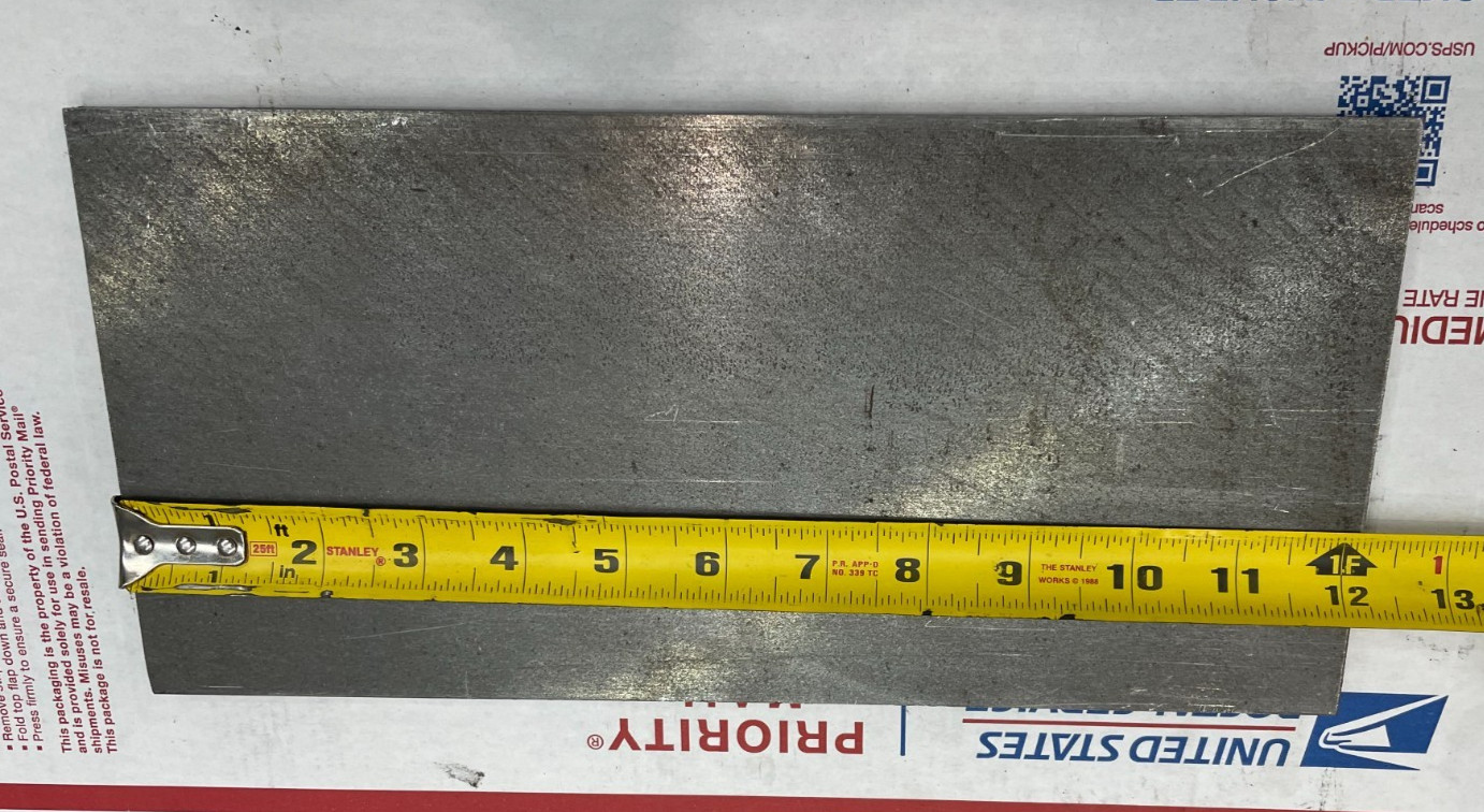 3/8 x 5-3/4 x 12 inch steel plate 5-3/4” x 12” A36 Hot Roll Flat .375″ Thick