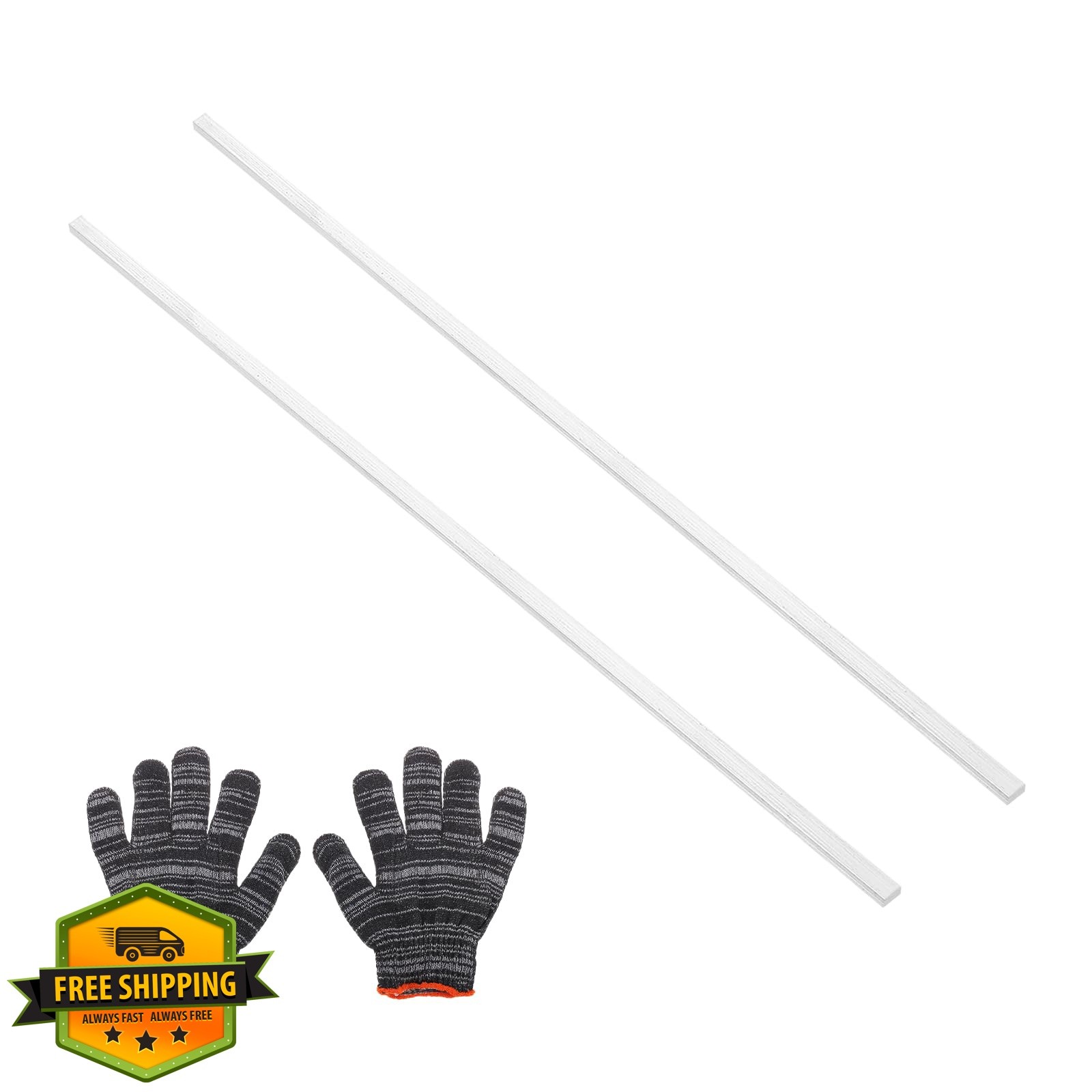 uxcell 2pc 0.16″x0.5″x16″ Aluminum Flat Bar