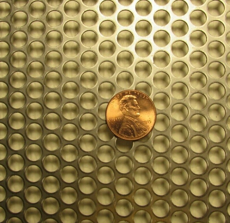 1/4″ HOLES 20 GAUGE 304 STAINLESS STEEL PERFORATED SHEET–14″ X 22″