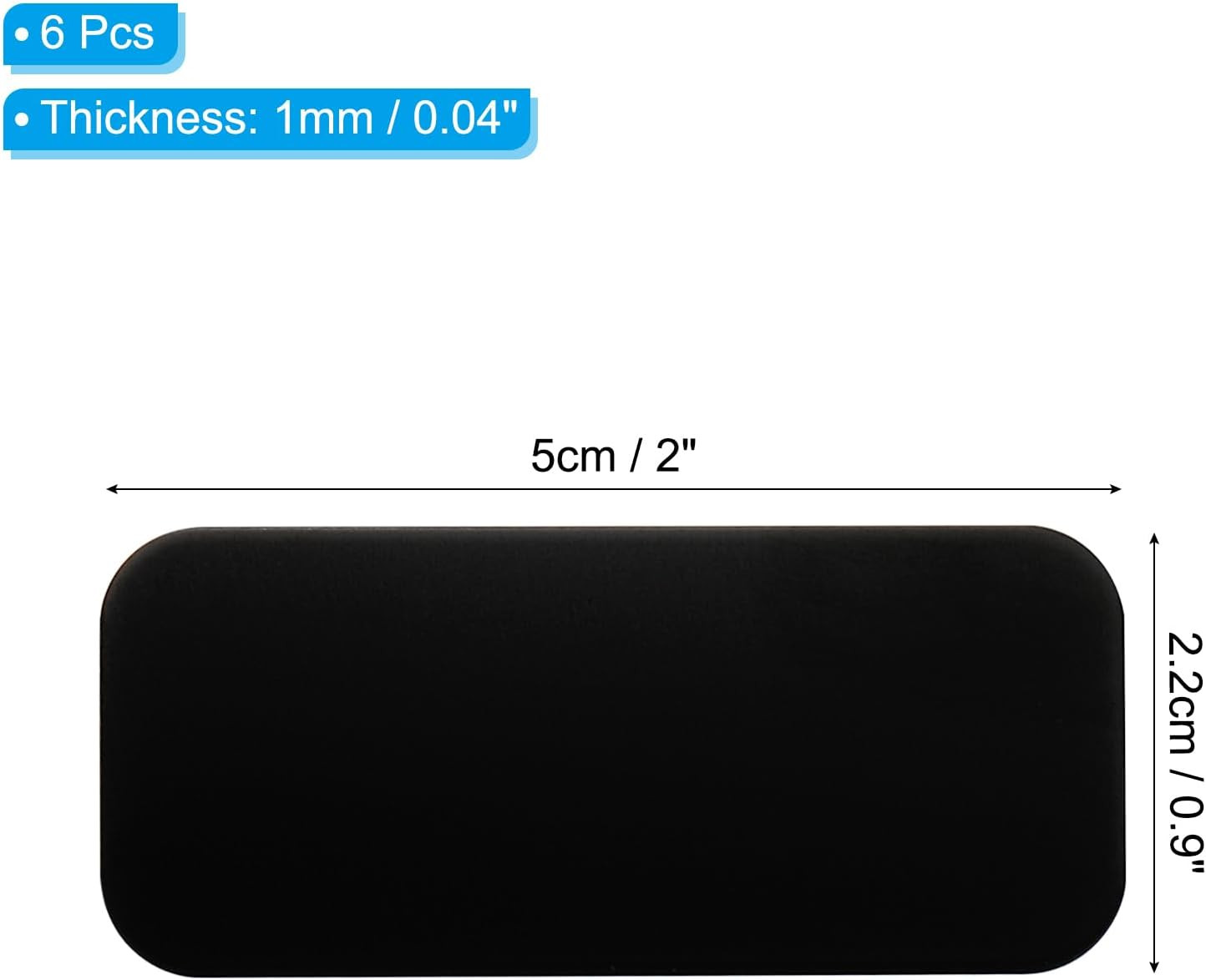 2×1 Inch Anodized Aluminum Sheet Metal, 6 Pack Laser Plates Engraving Blanks …