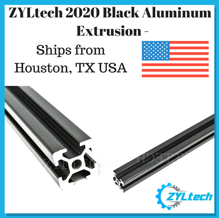 ZYLtech 2020 Aluminum T-Slot Aluminum Extrusion – Black 400mm CNC 3D Printer