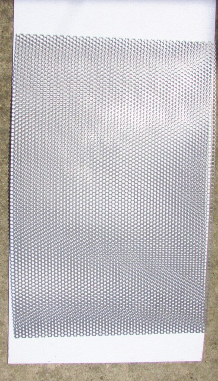 1/4″HOLES ON 5/16″CENTER–20 GA. -6″ X 6″ STAINLESS PERFORATED SHEET