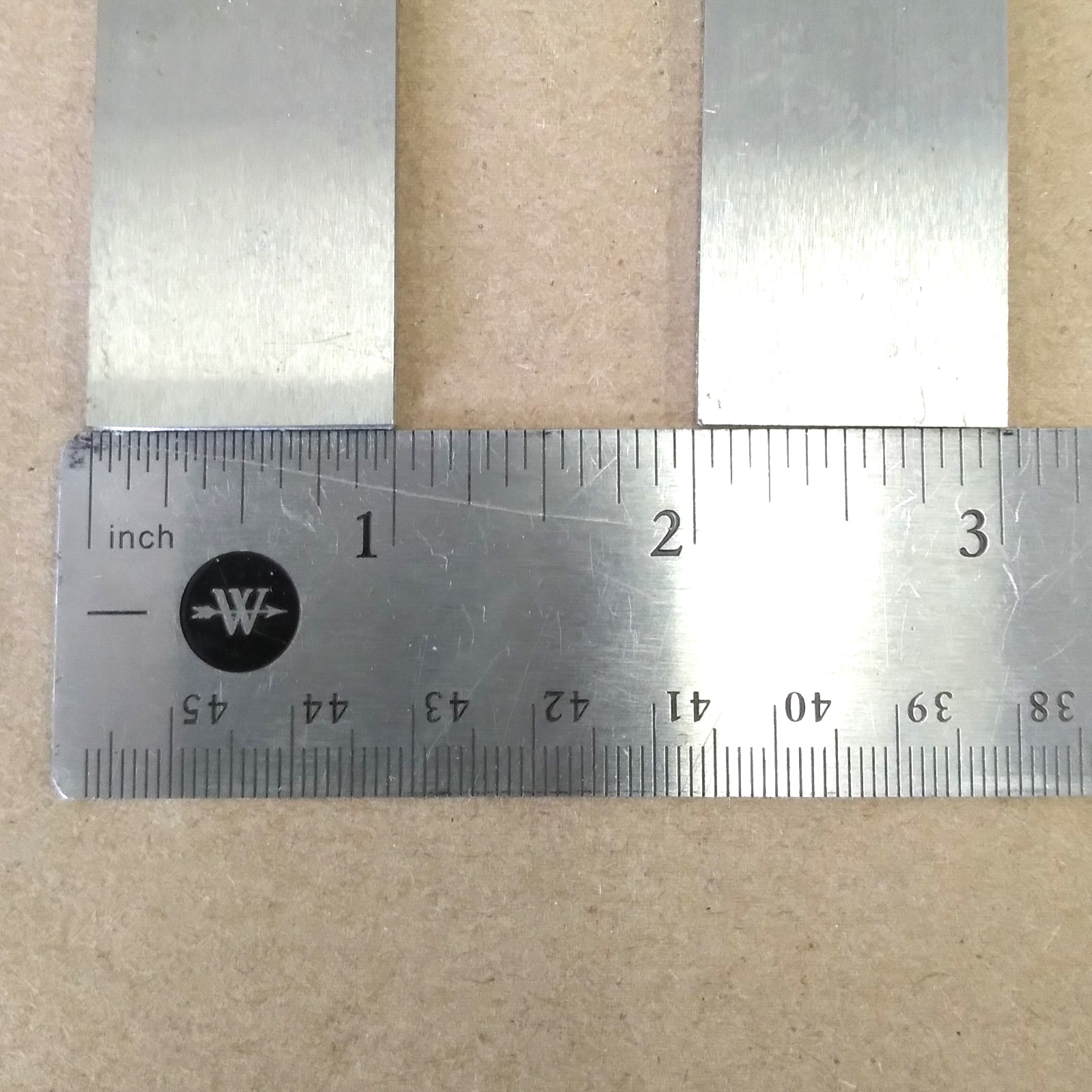 TOOL STEEL SHEET 3/32″ FLAT GROUND STEEL LOT OF 2 VARIOUS LENGTH & WIDTH, ITEM A