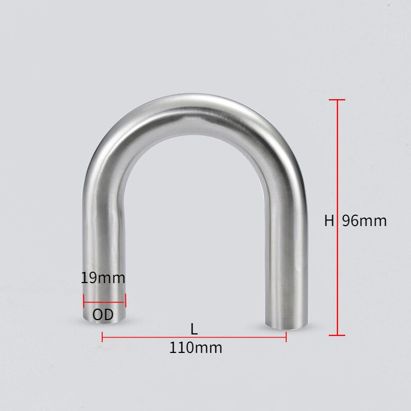 304 Stainless Steel 180 Degree Elbow U Pipe Polished Exhaust Pipe 180° Pipe Home