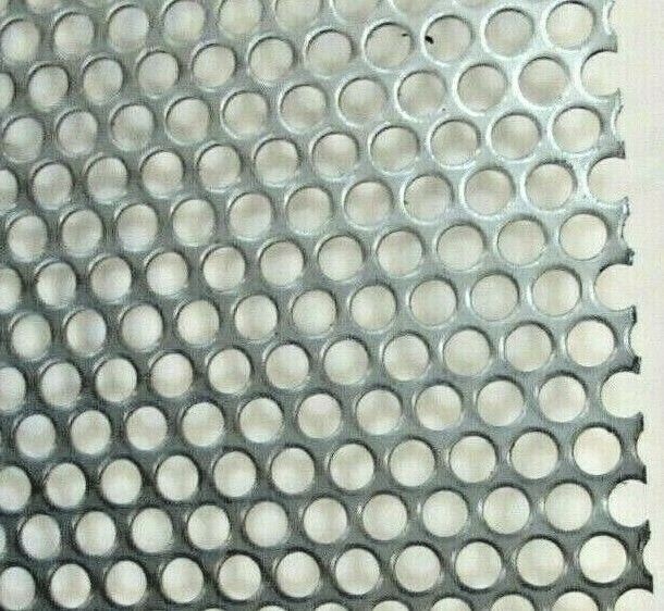 ==16 GAUGE 1/4″ HOLE ON 5/16″CENTERS 304 STAINLESS STEEL SHEET 11″ X 12″==