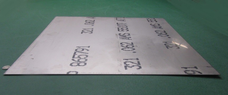 321 Weldable Stainless Steel Sheet, .062″ Thick x 24″ Wide x 24″ Length, 1 Unit