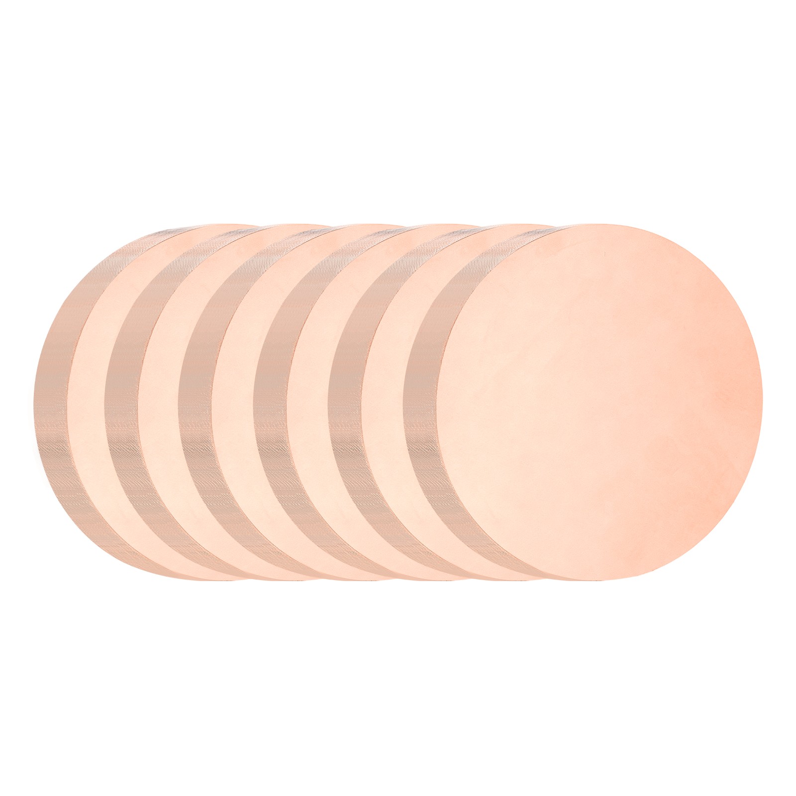 6Pcs Copper Round Plate, 0.12″ Thick 0.6″ Dia C1100 Pure Copper Sheet