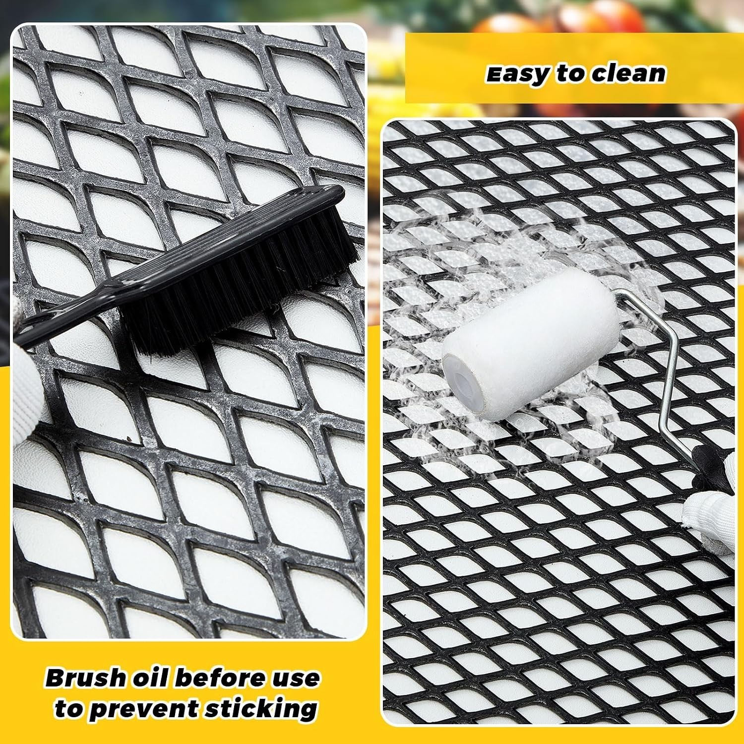 9 Gauge Expanded Steel Mesh Sheet for BBQ & DIY, 2 Pieces – 24 x 12 Inches