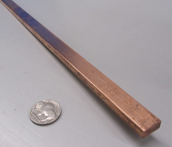 182 Copper Bar 1/4″ Thick (.250″) x 1/2″ Wide x 3 Foot Length