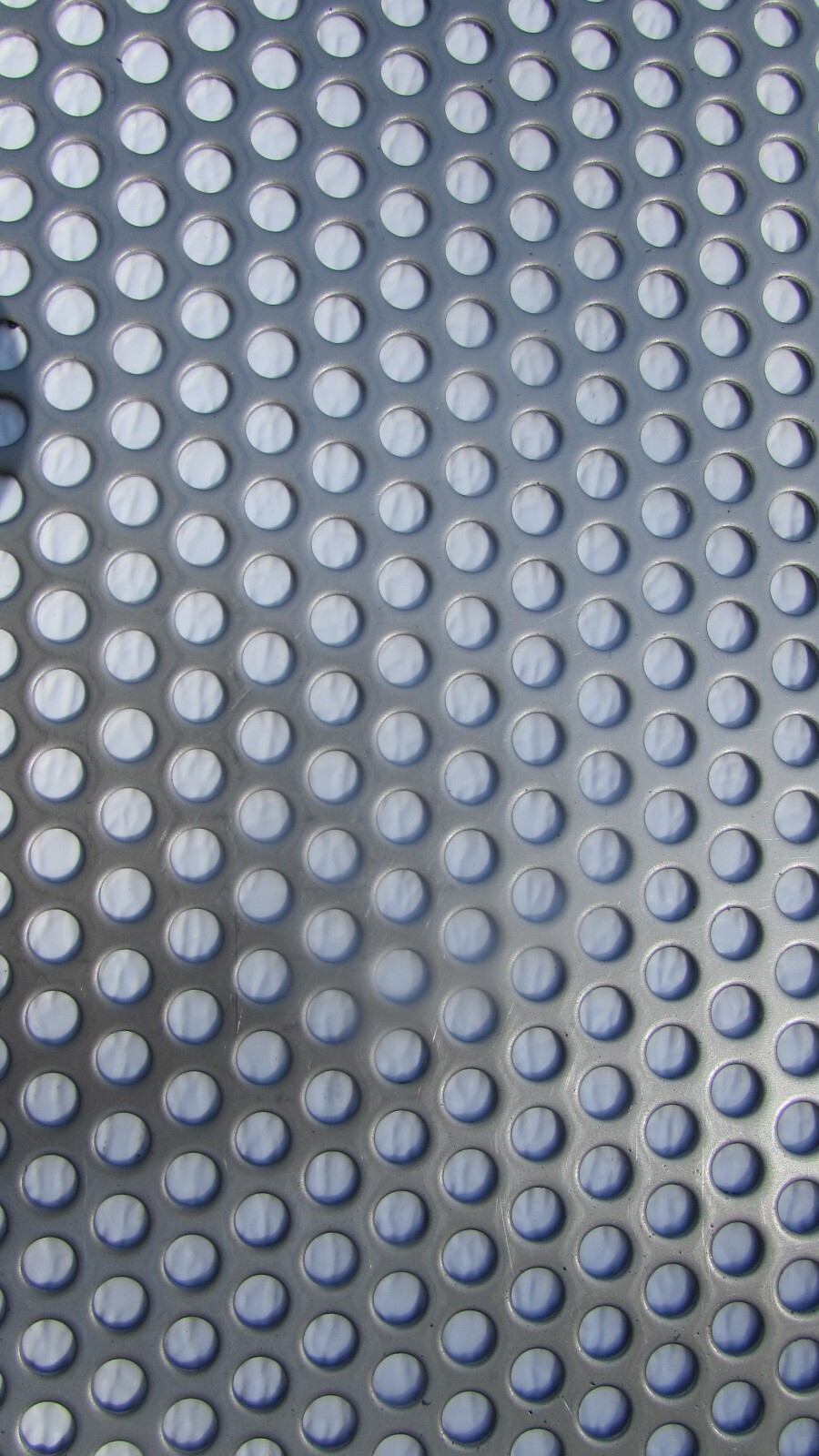 1/4″ HOLES ON 3/8 CENTERS – 16 GA.- STAINLESS PERFORATED SHEET—4″ X 11-1/2″
