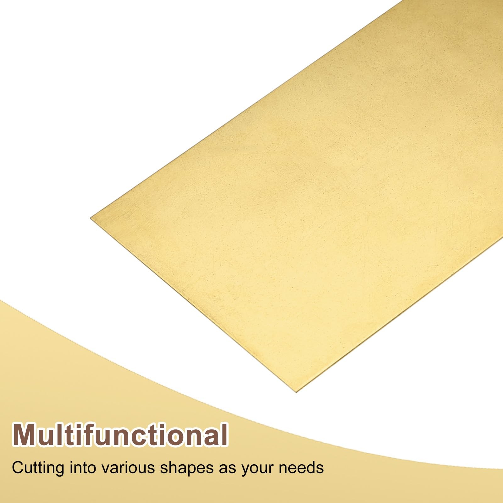 uxcell Brass Sheet, 12″ x 4″ Metal Sheets 0.02″ x x 0.02″, Gold