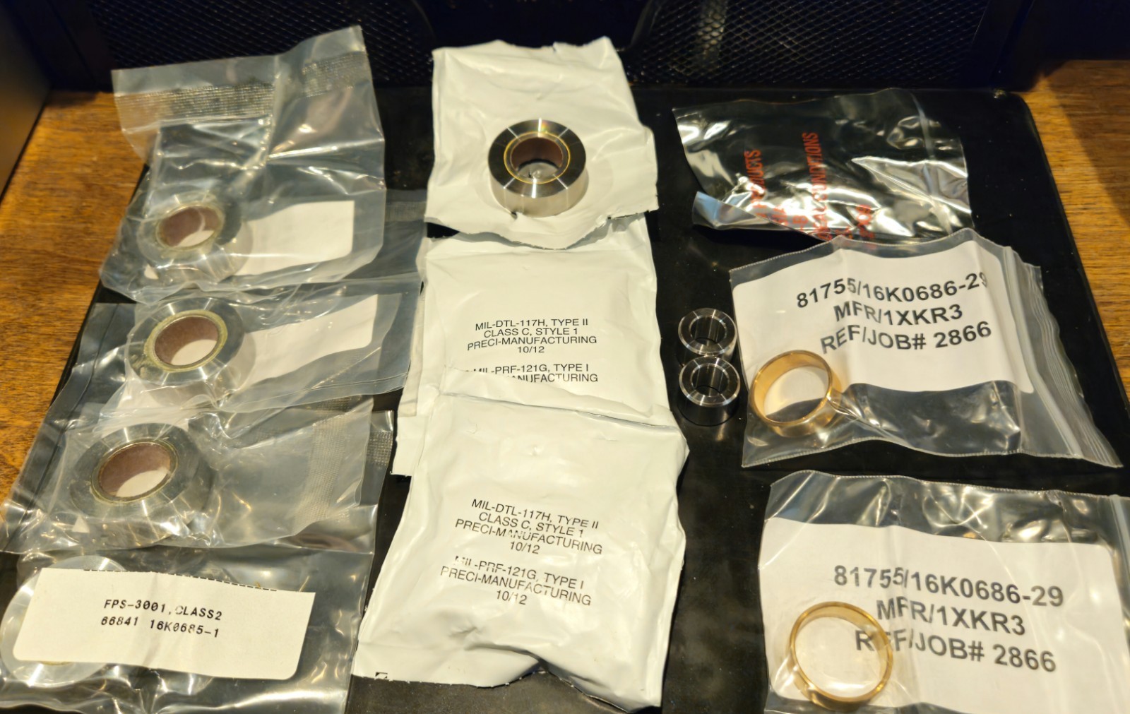Spacer Engineered Polished Aluminum, Copper Lot Of 12 Some Sealed Bags See Pics