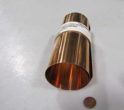 510 Bronze Shim .005″ (+/-0.0003″) x 6.0″ Wide x 50″ Length