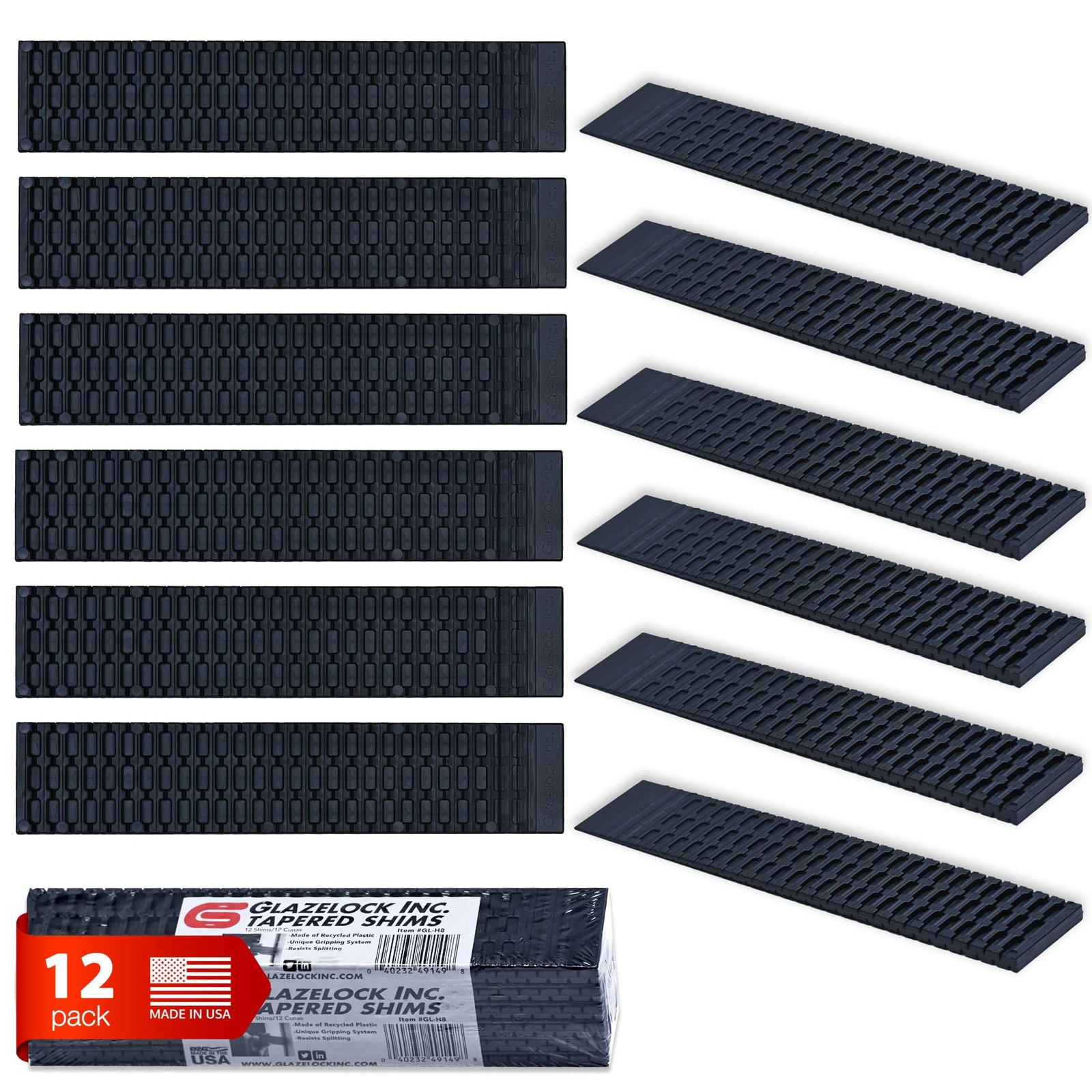 Prescored Plastic Shims for Leveling (12 Pack) 7-3/8-Inch Length – Profession…