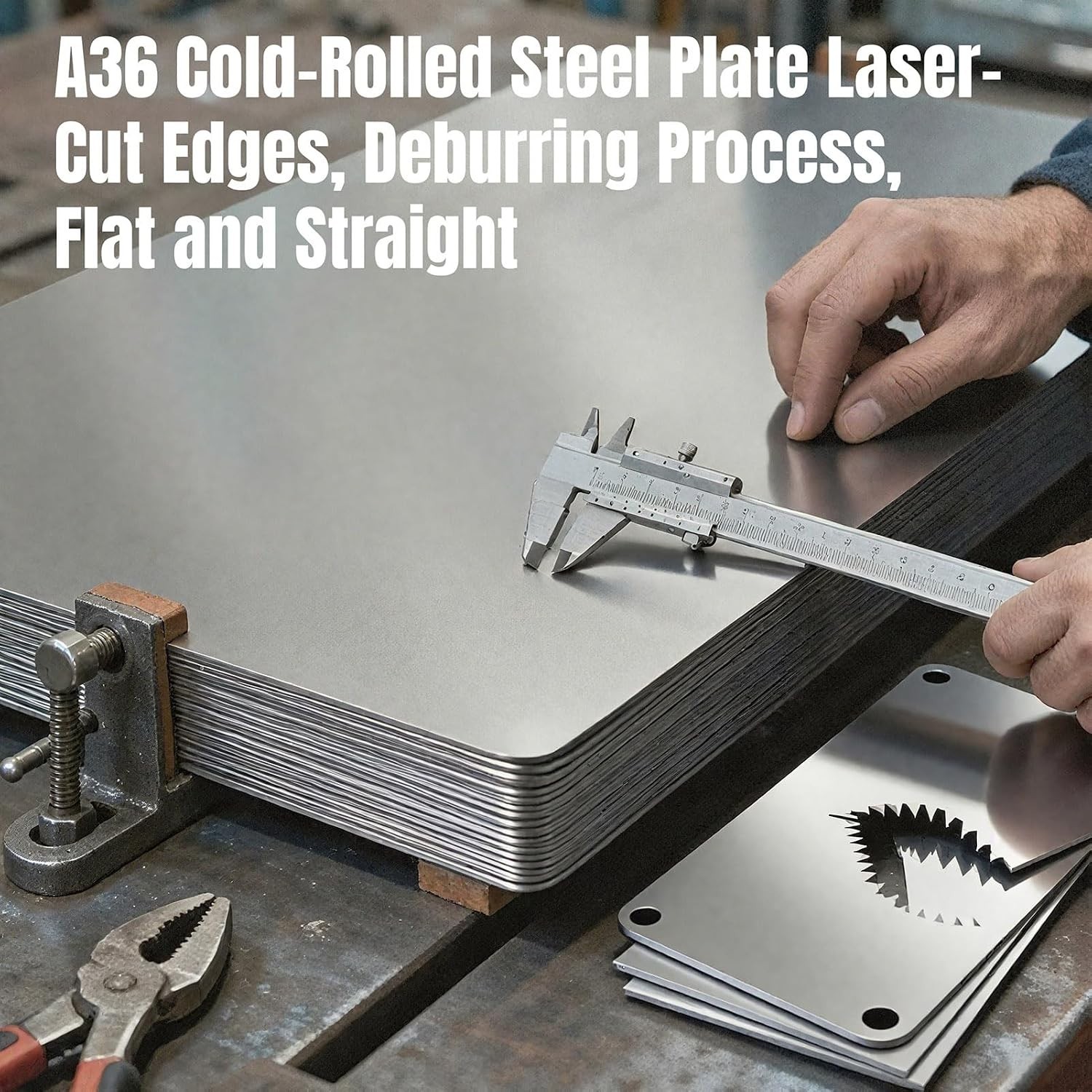 4-Pack A36 Cold Rolled Steel Plates – 12×16 Inches, Ideal for Welding Projects