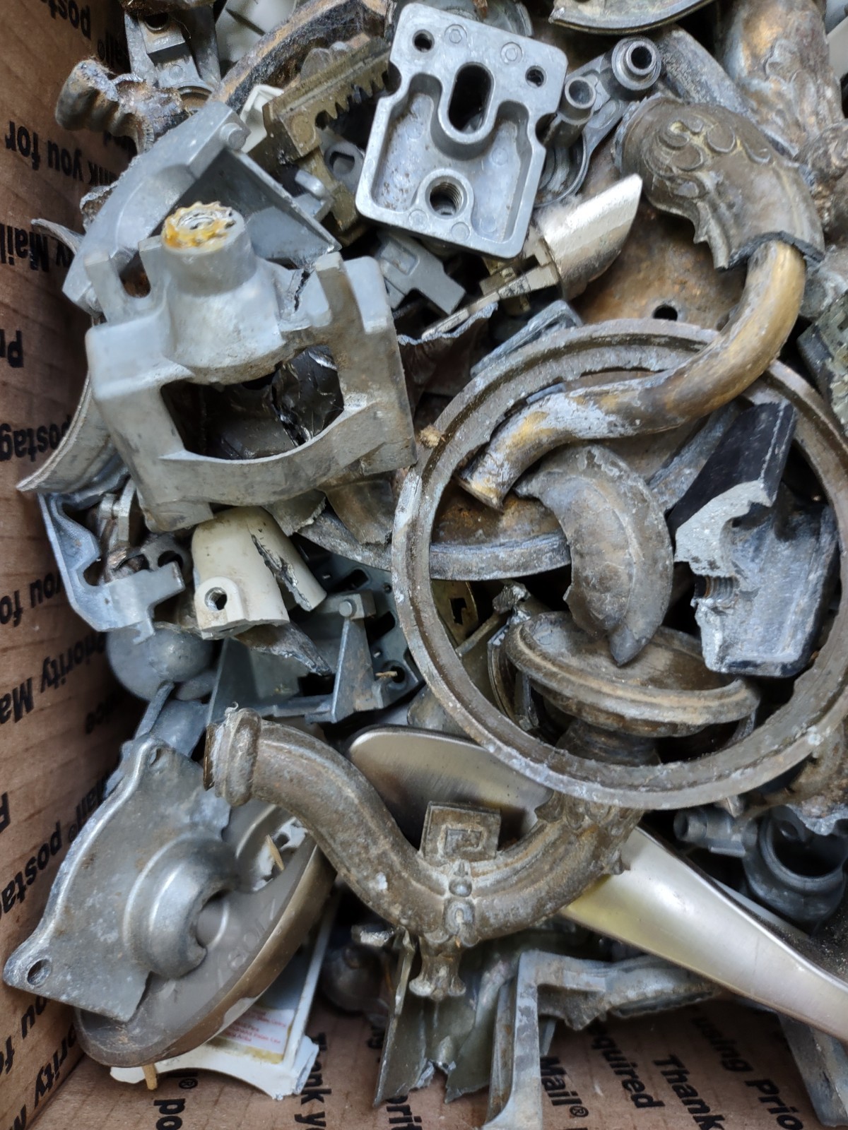 19 Pound Box Scrap Zinc Metal – For Melting and Casting-Resource Recovery.