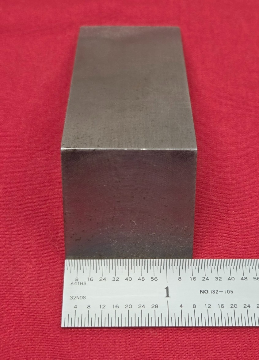D2 Tool Steel Wedge Billet 3.345″ L x 1.26″ Thick – 12 Oz