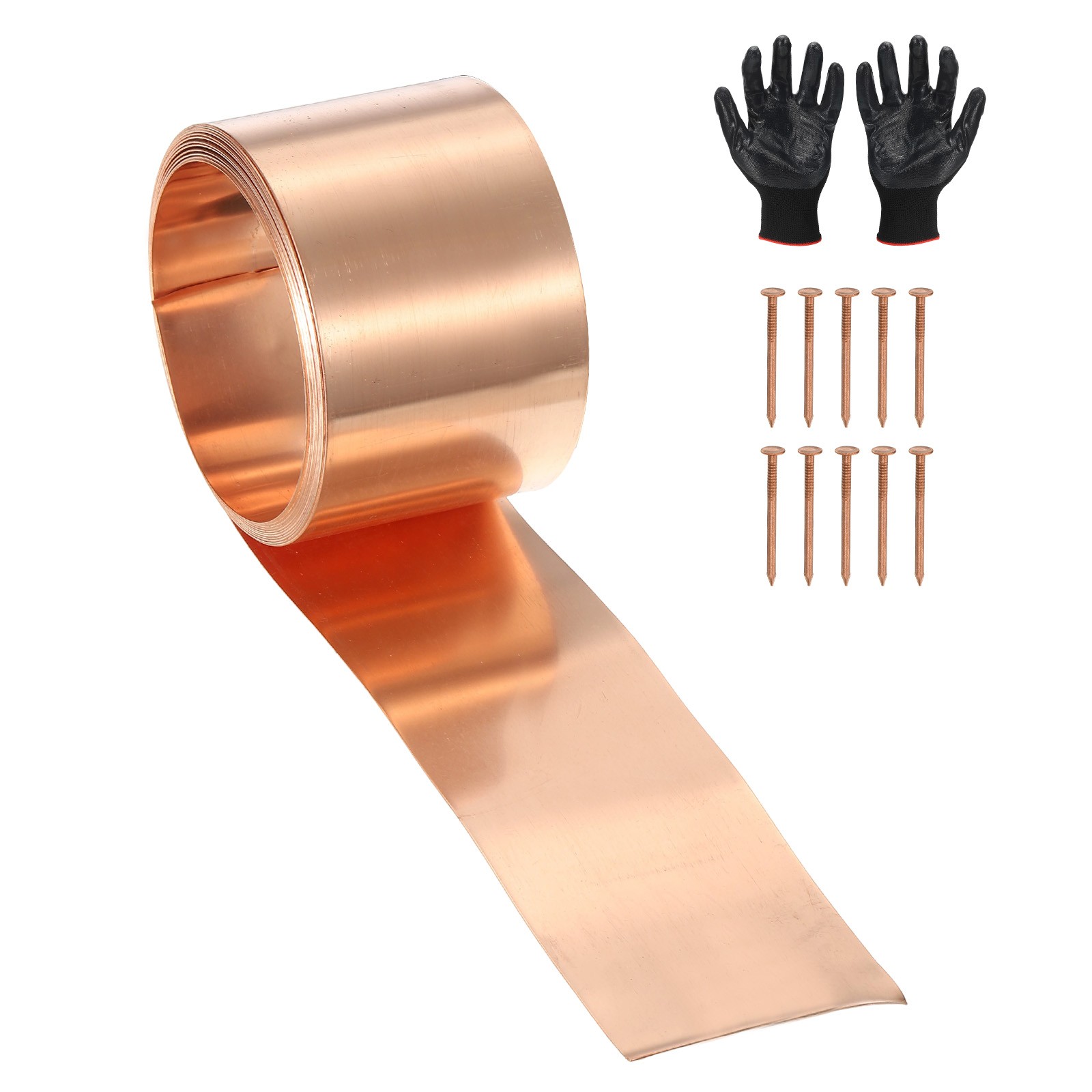 Copper Sheet Roll 2.4″ x 10 Ft 24 Gauge(0.5mm) Thickness DIY (1 Pack, Copper)