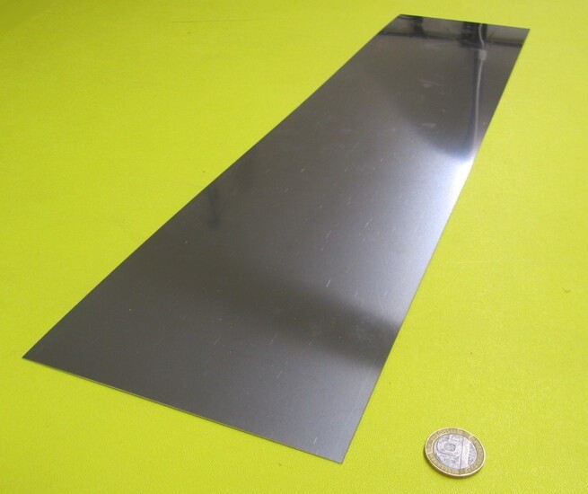 18-8 Stainless Steel Sheet, Full Hard, .001″ x 6.0″ x 25″