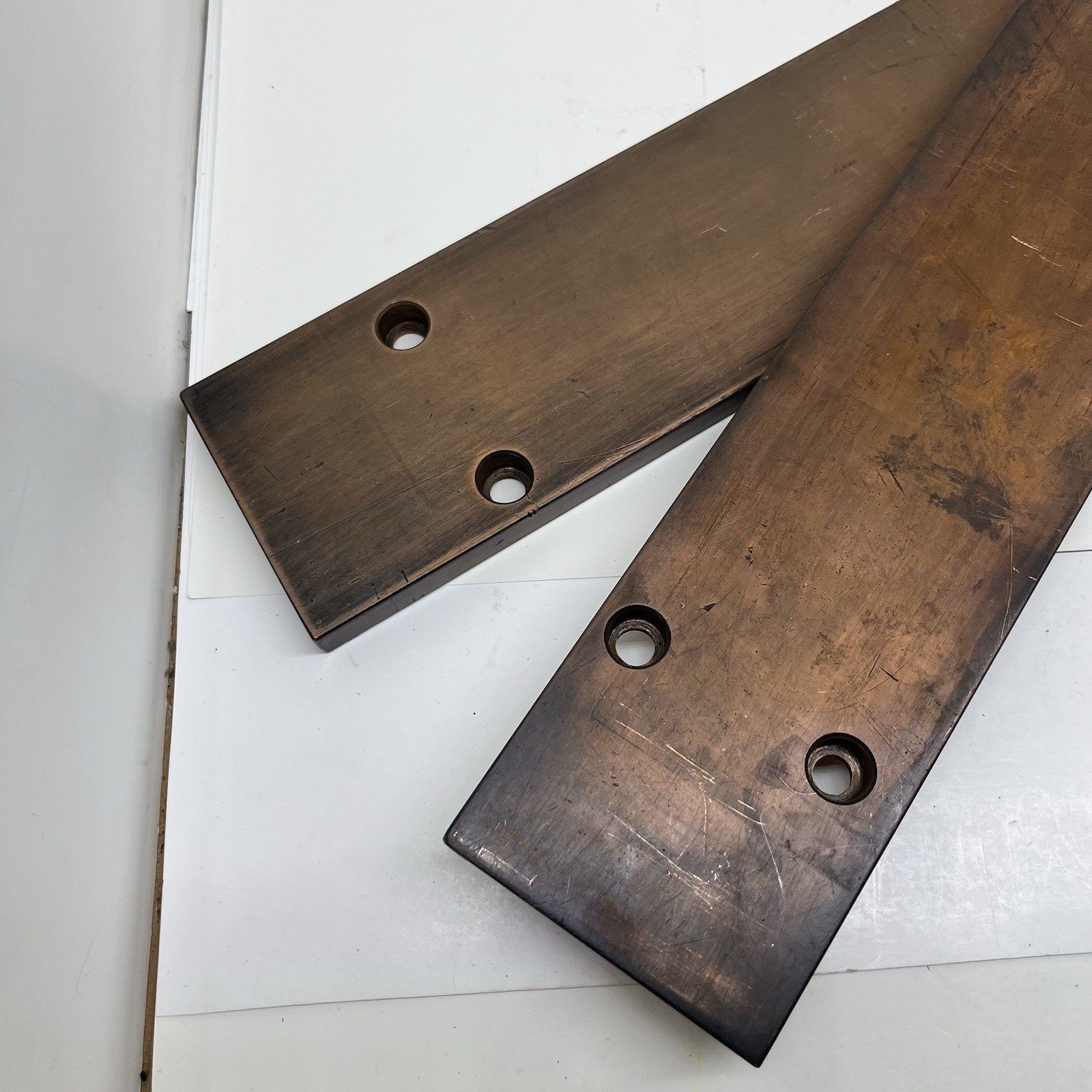 Lot Of 2 Copper Flat Bars ~1/2” x ~3″ x ~22” Copper Bus Bar ~10.5 Pounds READ