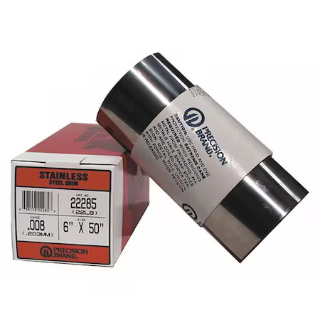 Precision Brand 22110 Shim Stock,Roll,Cold 302 Ss,0.0005 In