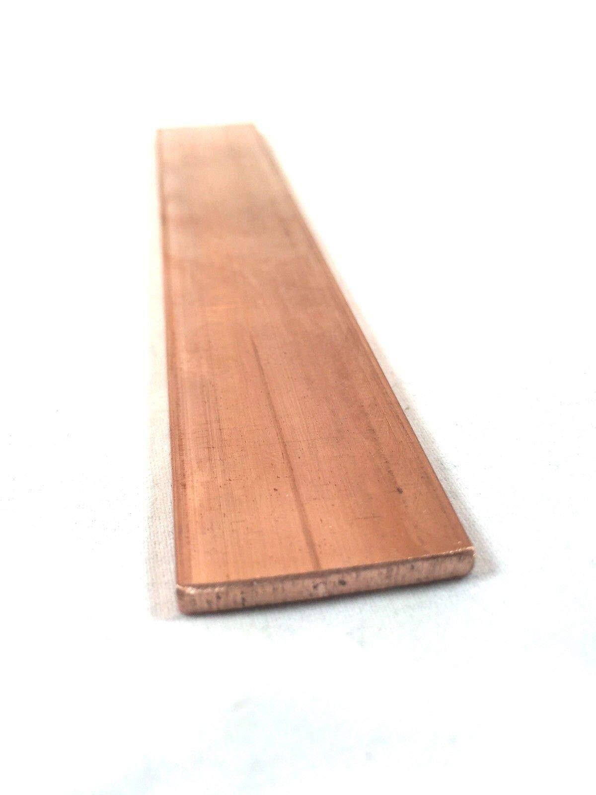 Copper Flat Bar Stock 1/8″ x 1″ x 6″- Knife making hobby craft C110-1 Bar