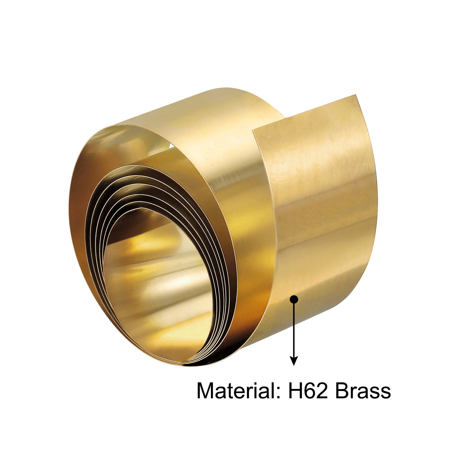 Brass Sheet Roll, Metal Foil Plate 2000mm x 30mm x 0.2mm