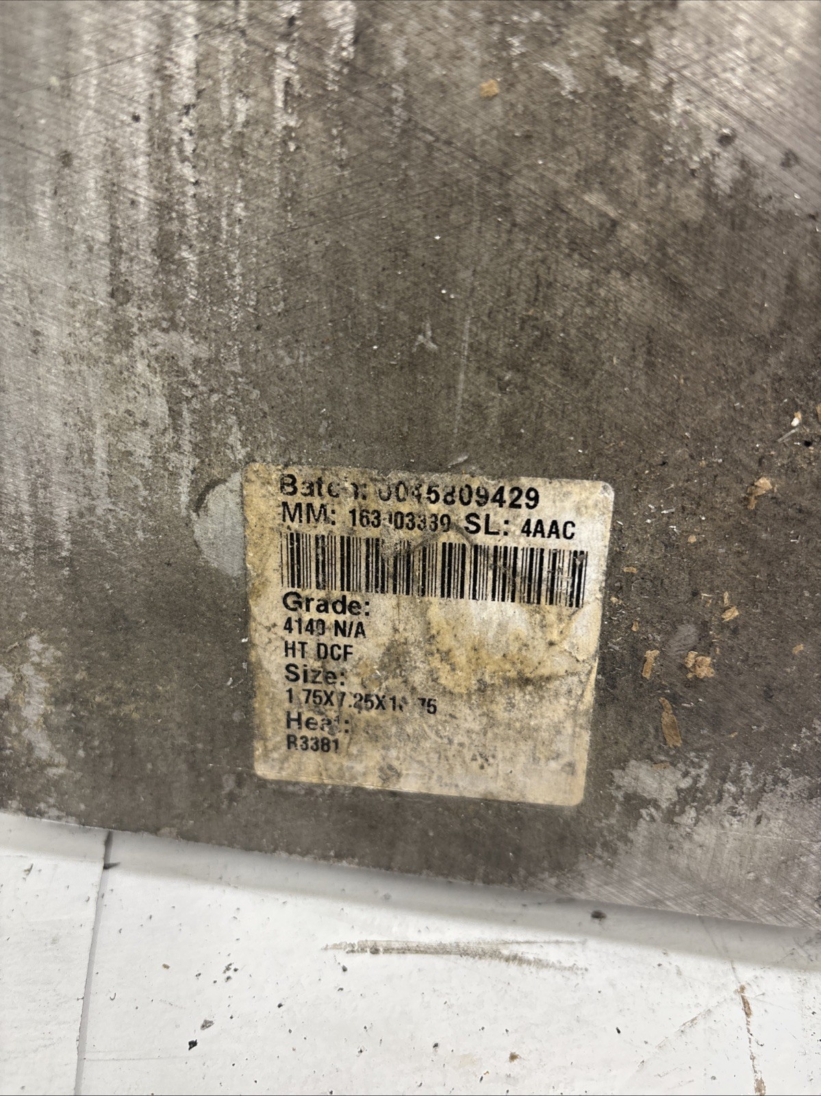 Flat Stock,Steel,4140 1-3/4” Thick.. 6-1/4” X 13-1/4”