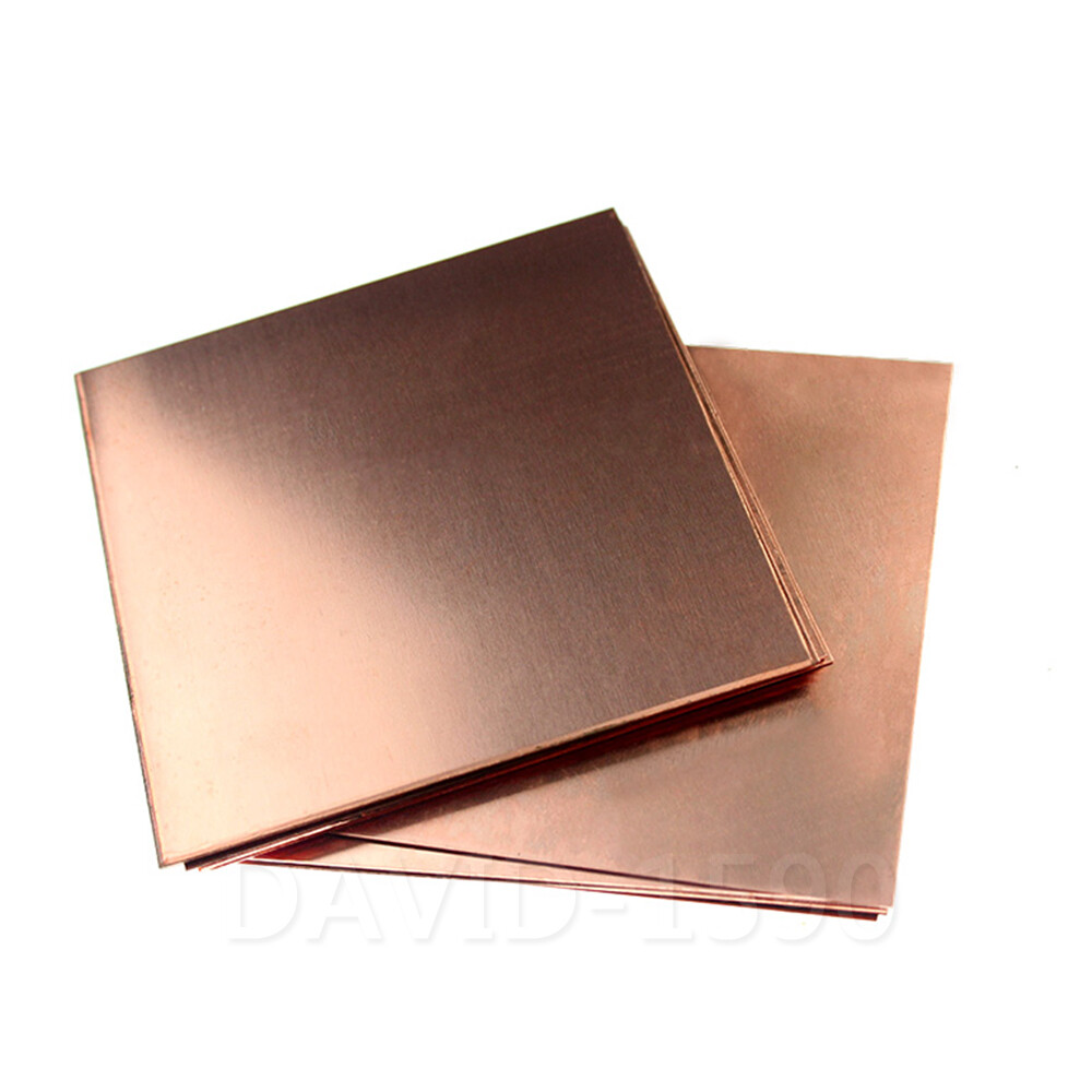 1pcs 99.9% Pure Copper T2 Cu Metal Sheet Plate Copper Sheet Bar Thick 0.8mm-5mm