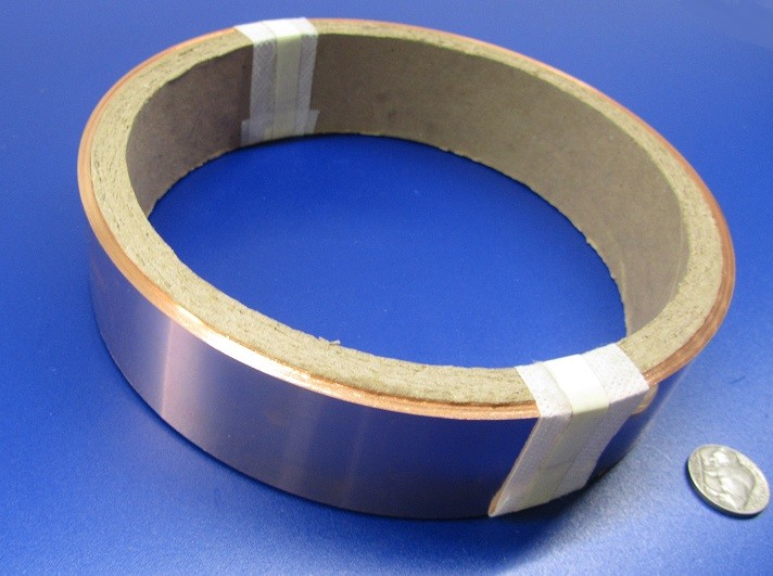 110 Copper Foil Soft Temper .002″ Thick x 1 1/2″ Wide x 100 Foot Length