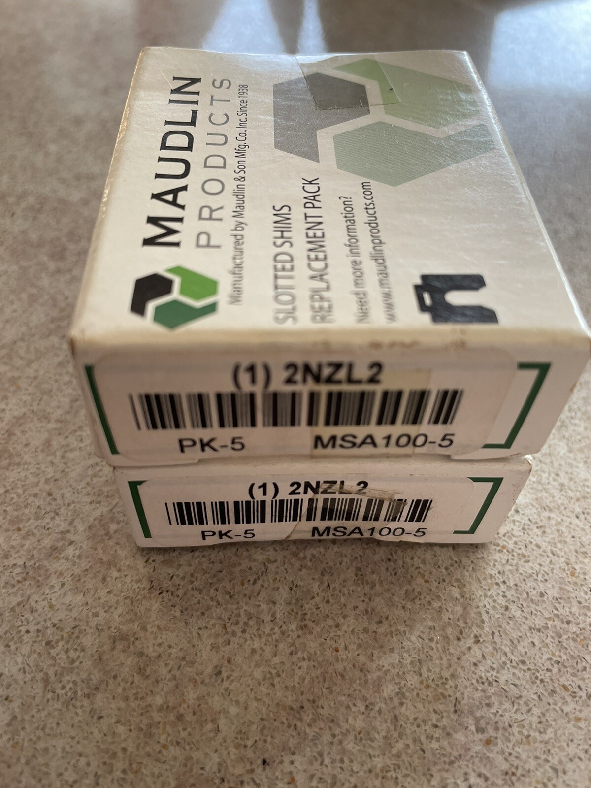 2- Maudlin Products Msa100-5 Slotted Shim A-2 X 2″ X 0.100″, Pk in a pack