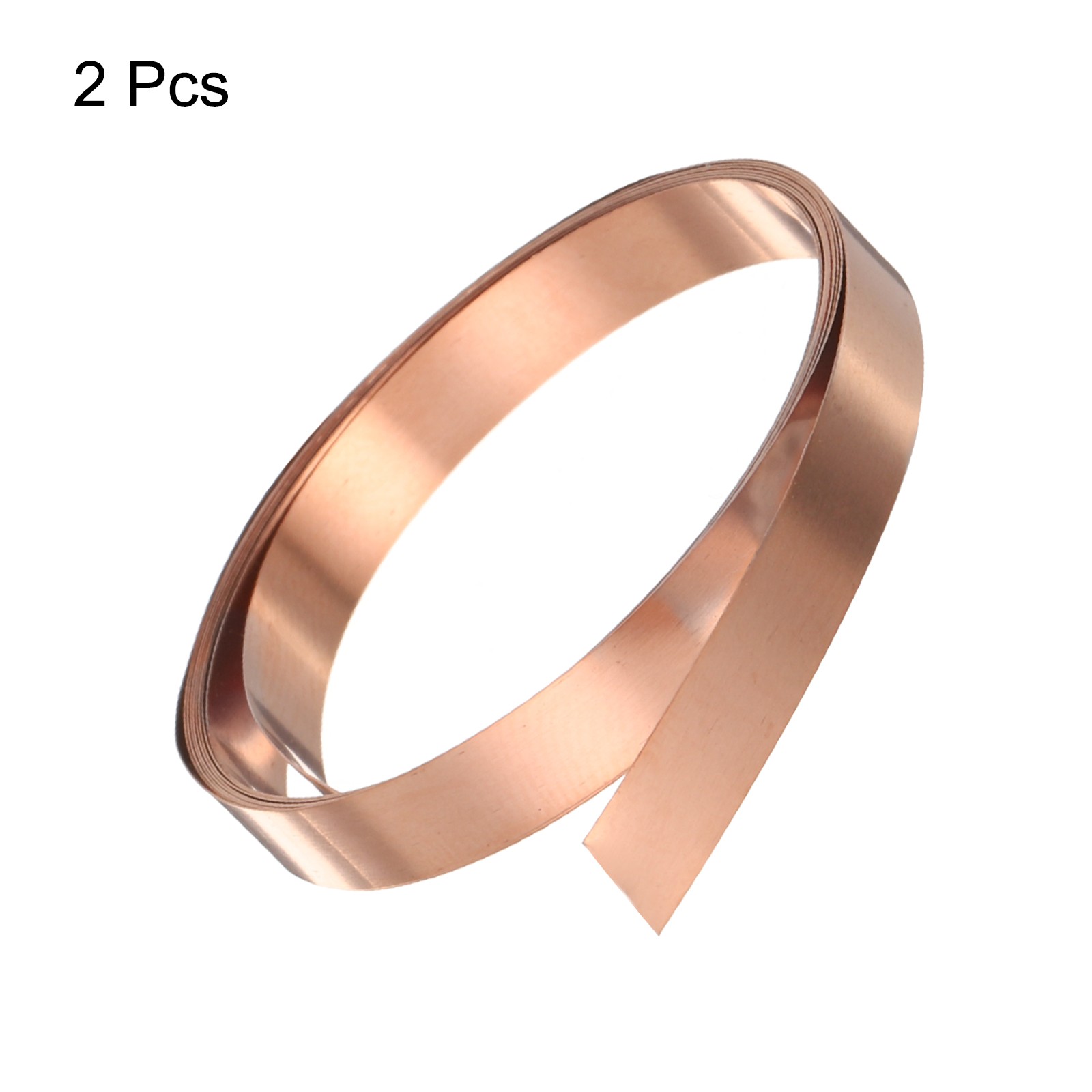 2pcs Copper Sheet Roll 0.2mm Thick Copper Flashing Strip (0.4″ Width x 3.28ft)
