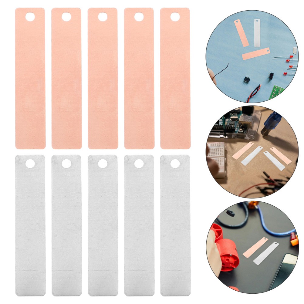 Copper and Zinc Sheets Anode Plate- Weight Electroplating Kit Rod