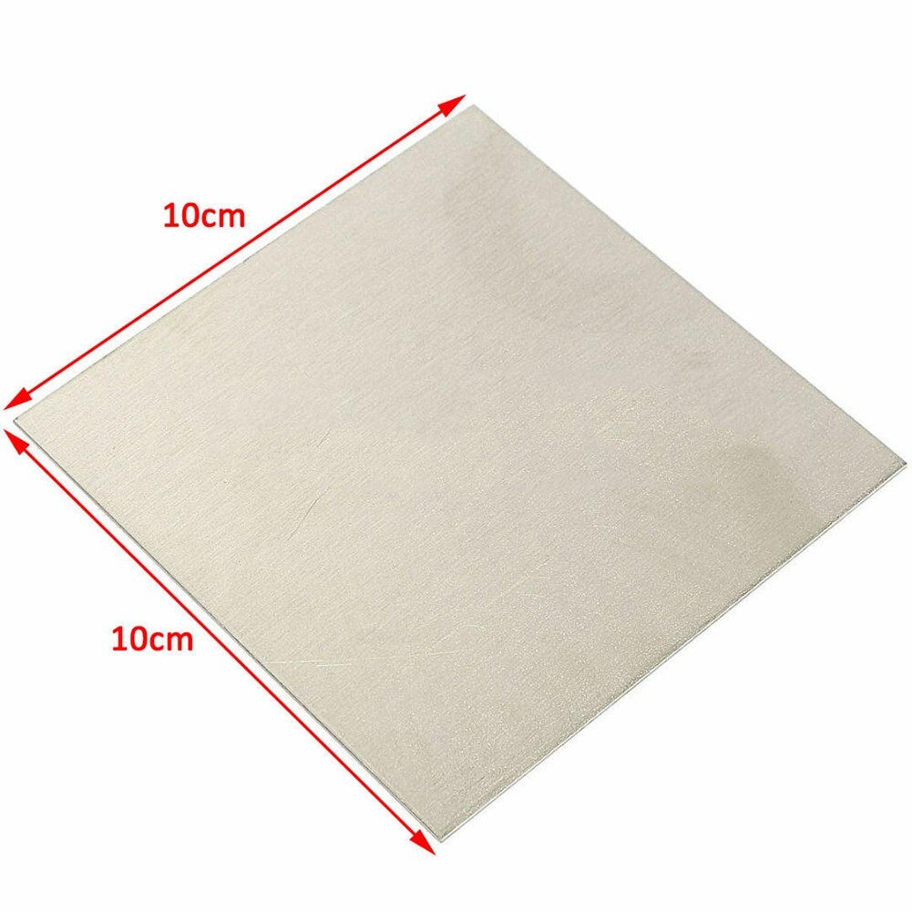 100x100mm Pure Nickel Ni Sheet Plate For Electroplating Anode Element 1mm Useful
