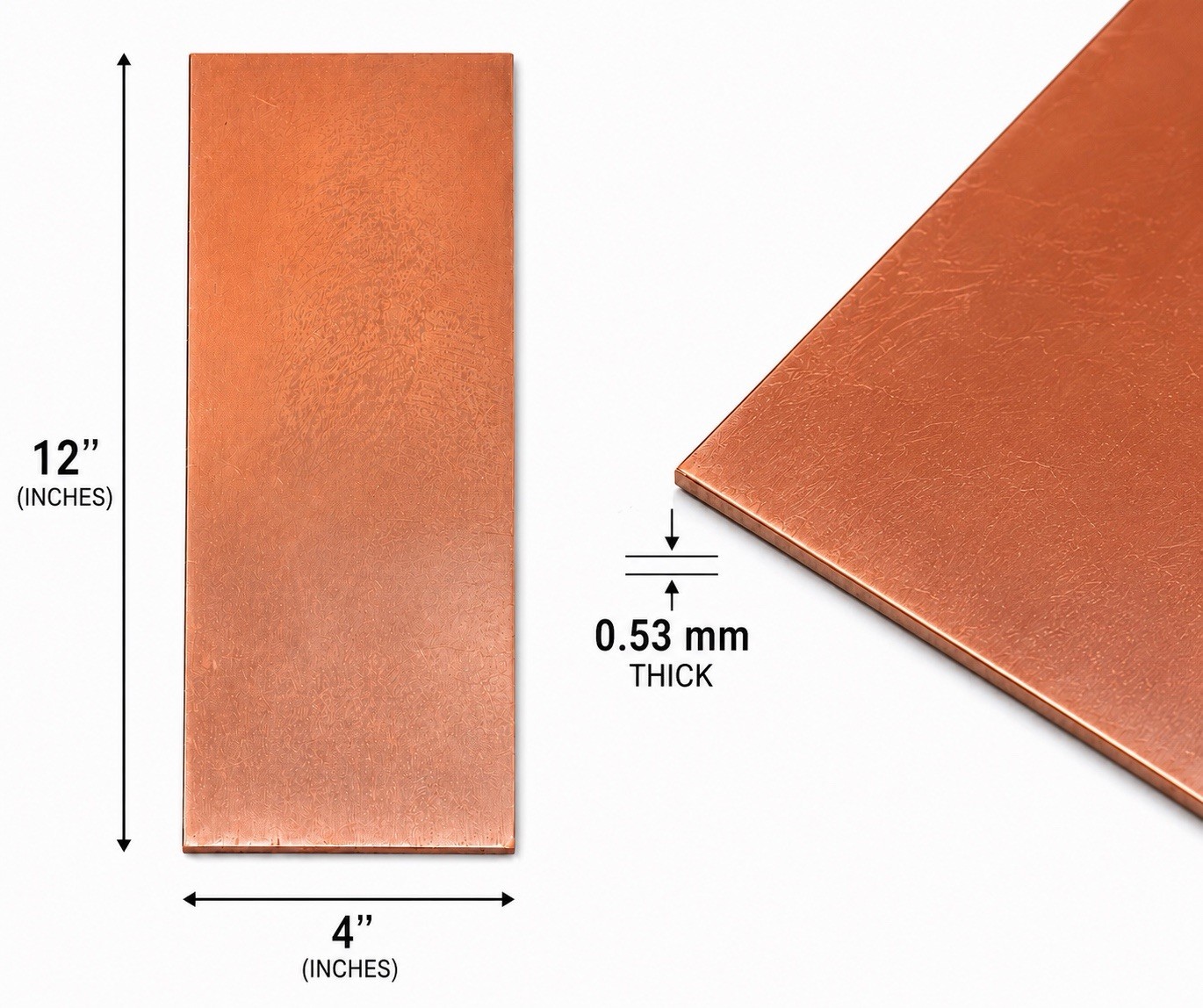 COPPER SHEET PLATE NEW 16Oz/24GA 12″X4″ Thick 110 ALLOY Pure Fine 999 Blanks