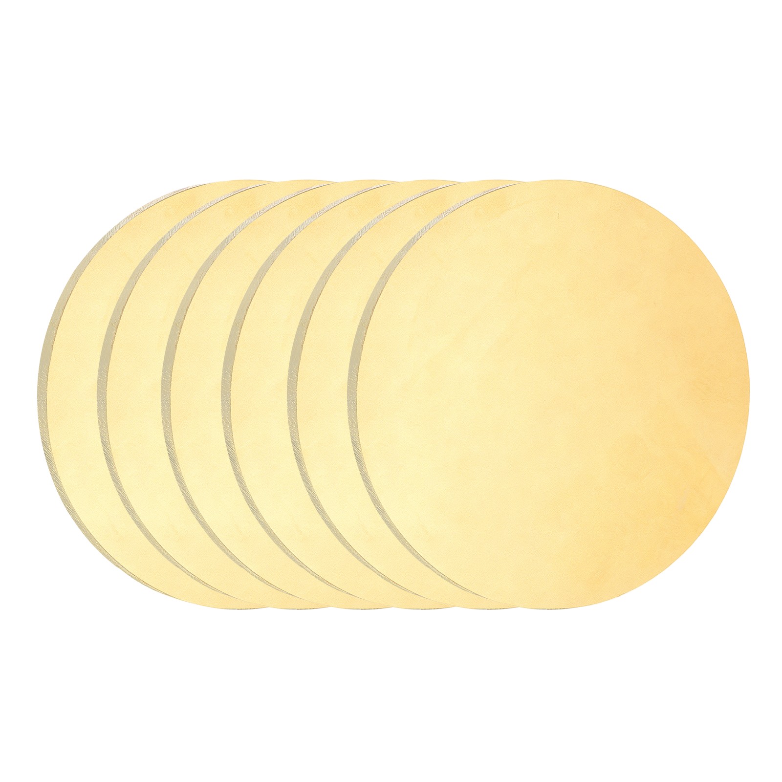 6Pcs Brass Round Plate, 0.06″(1.5mm) Thick 1.2″(30mm) Dia H65 Brass Round Sheet