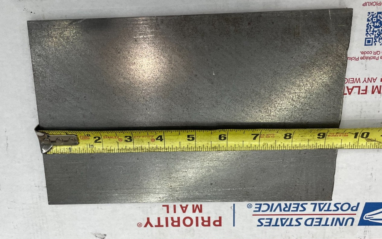 3/8 x 5-3/4 x 9-1/4 inch steel plate 5-3/4” x 9-1/4” A36 Hot Roll .375″ Thick
