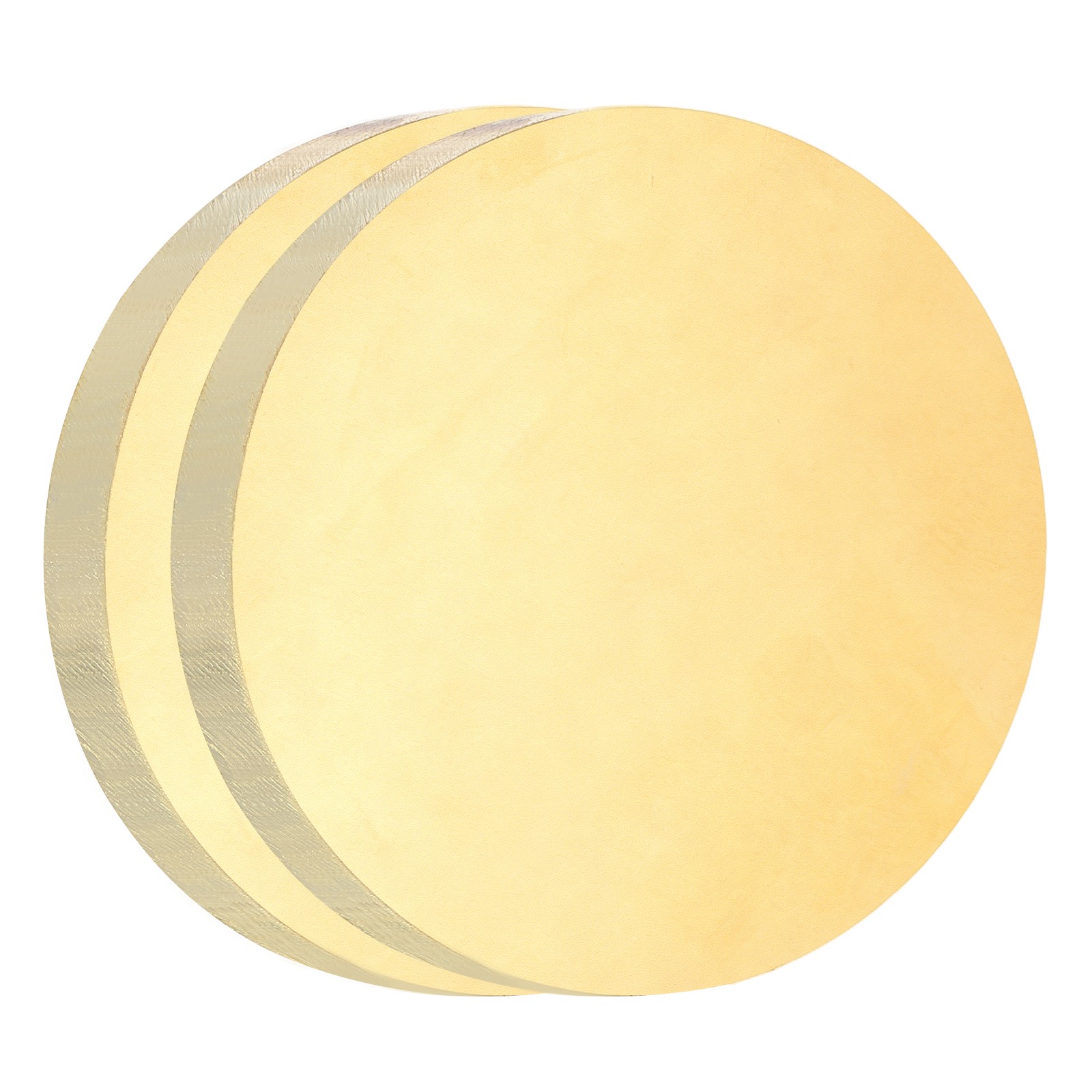 2Pcs Brass Round Plate, 0.2″(5mm) Thick 1″(25mm) Dia H65 Brass Round Sheet