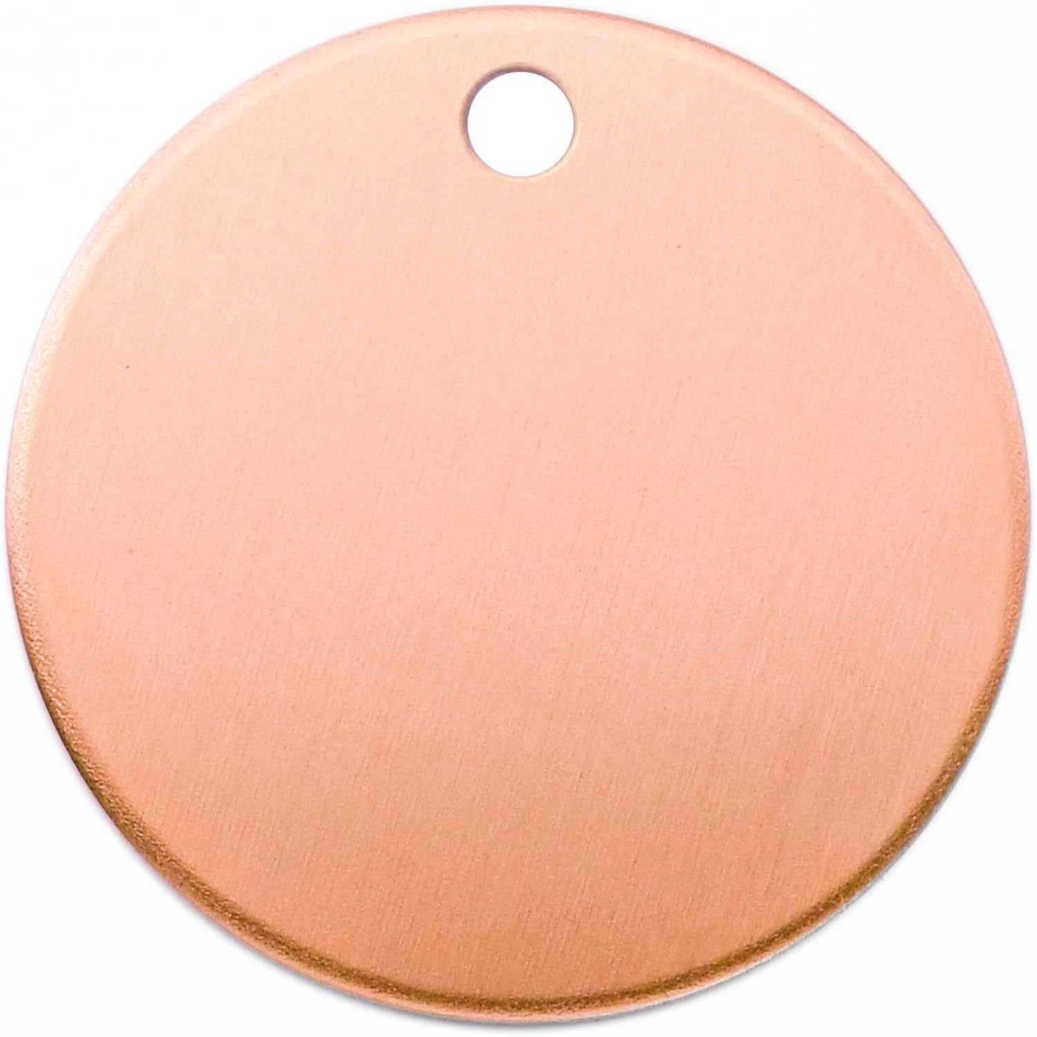 1-1/4″ round Copper Stamping Blanks, 14Ga Thick Copper Tags Deburred for Pet ID