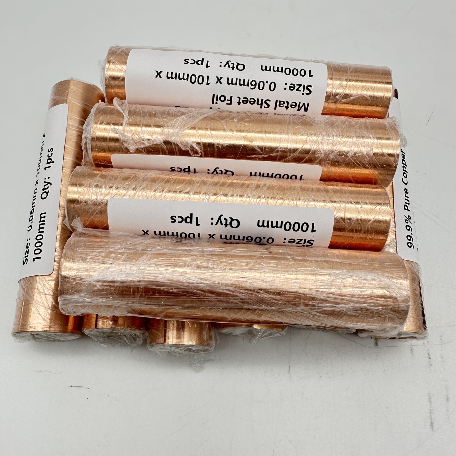 1PC 0.06mm x 100mm x 1000mm 99.9% Pure Copper Cu Metal Sheet Foil