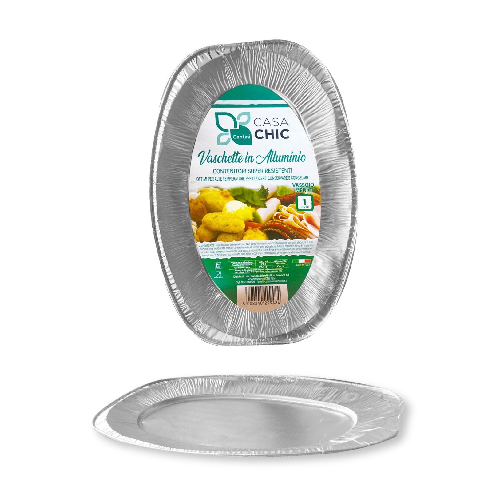 Aluminum Tray, Medium, 1 Pack, Disposable Aluminum Serving Plates 43 x…