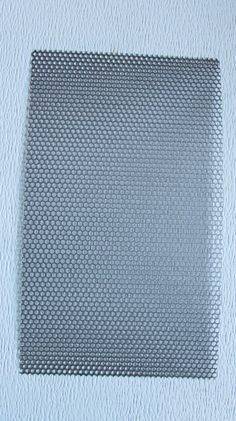 5/32″ HOLES ON 3/16″STAGGERED-20 GA STAINLESS PERFORATED SHEET–6-7/8″ X 11-1/2″
