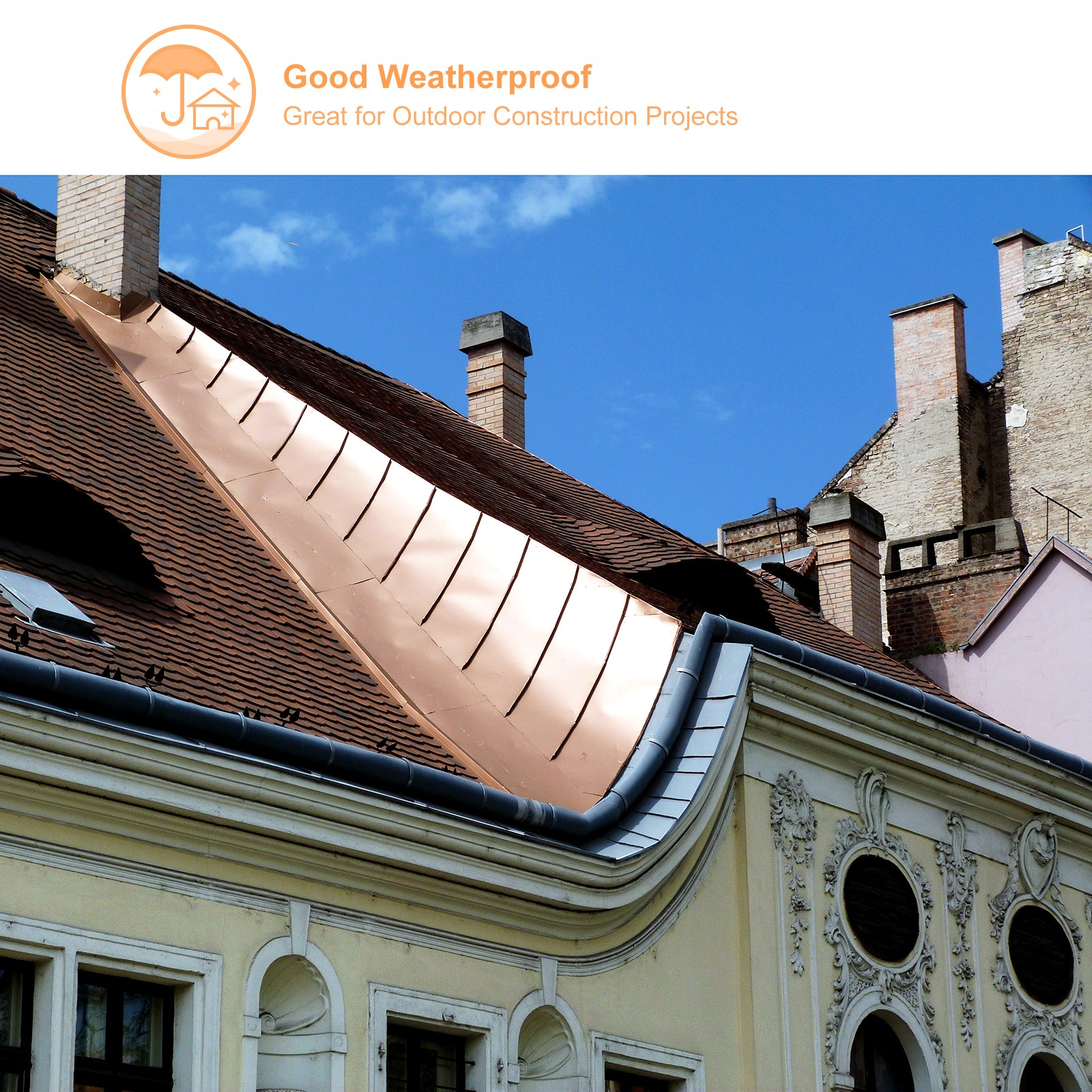 Copper Sheet Roll 3500mm x 150mm x 0.2mm 99.9% Pure Copper Strip Copper Flashing