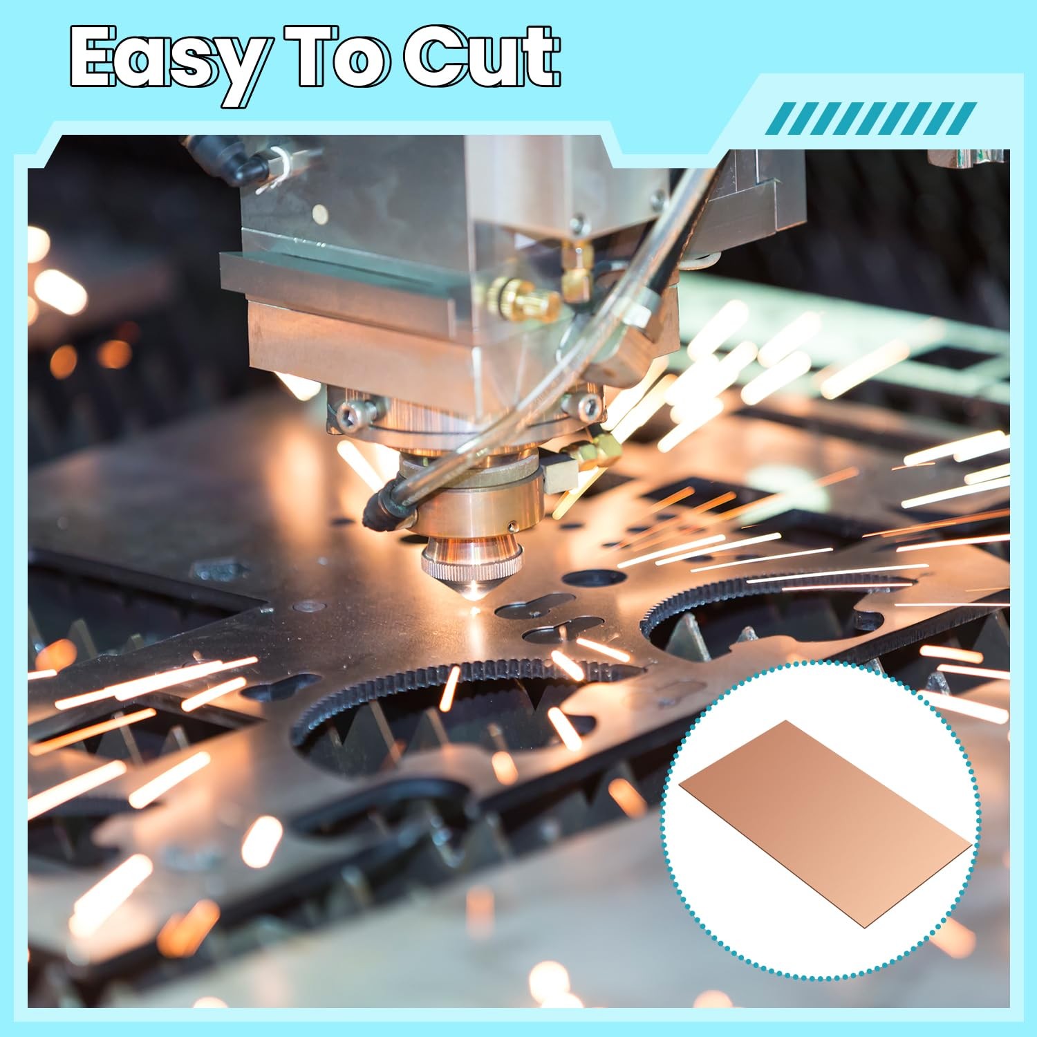 Copper Sheet, 2 Pieces of Copper Plates 6″×4″-24 Gauge(0.5mm) Thickness, 99% …